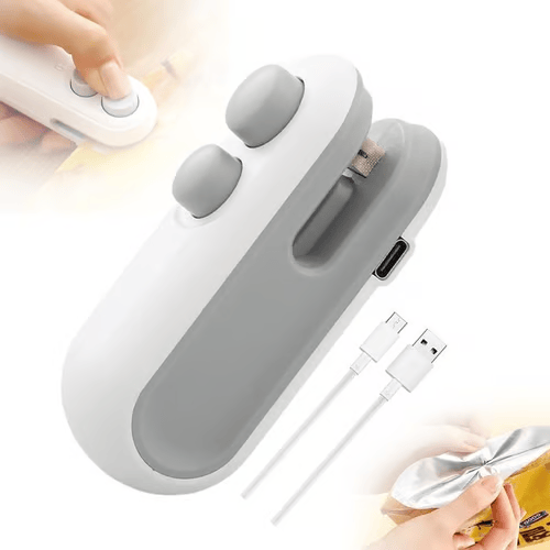 Only $5.99 Last Day Promotion!🎁-🔥Mini Bag Sealer with Cutter and Magnet