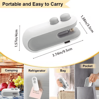Only $5.99 Last Day Promotion!🎁-🔥Mini Bag Sealer with Cutter and Magnet