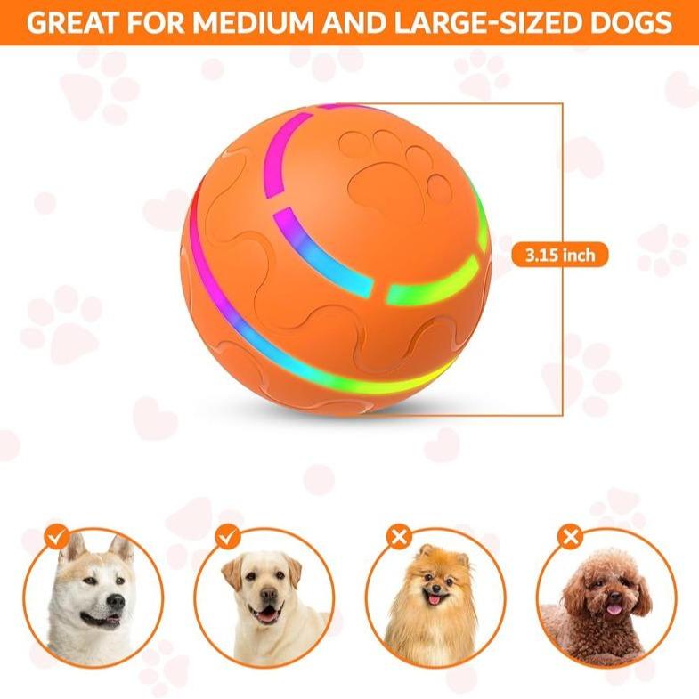 Shaky Ball Toy for Dogs, Vibrating Dog Ball, Shaky Ball Dog Toy, Automatic Moving Dog Toy Ball, Vibrating Ball for Dogs for Small, Medium, Large Dogs,Automatic Moving Dog Toy Ball for/Small/Medium/Large Dogs, USB Rechargeable