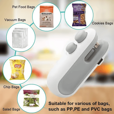 Only $5.99 Last Day Promotion!🎁-🔥Mini Bag Sealer with Cutter and Magnet
