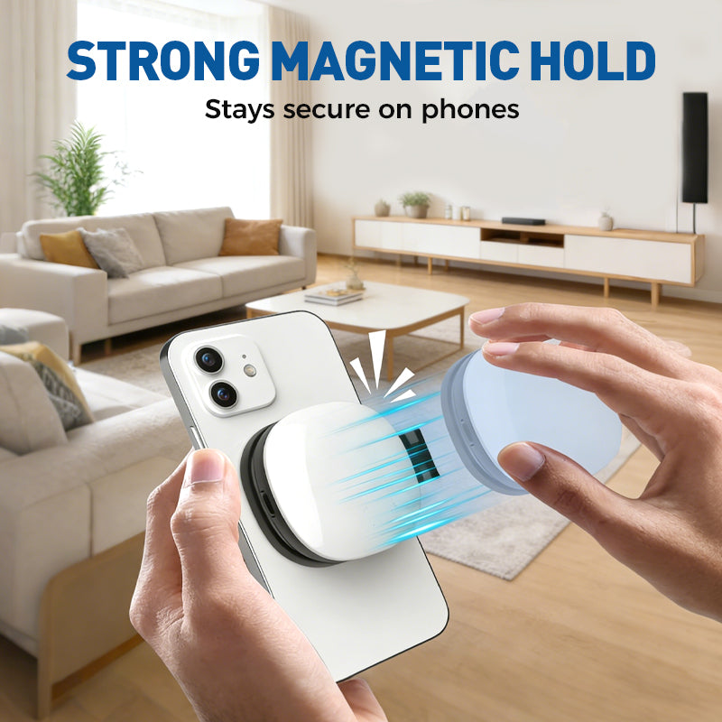 Support de téléphone 3-en-1, miroir et lumière magnétique pour selfie